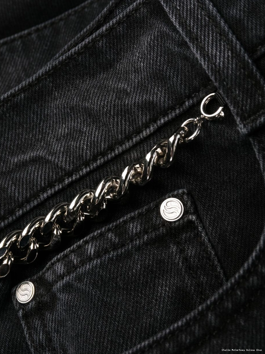 Affordable McCartney Falabella Women Stella jeans chain-embellished slim-leg 0423
